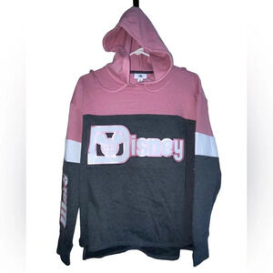 Disney Walt Disney World Graphic 3D Embossed Hi-Low Hem Hoodie NWT Women’s Sz M
